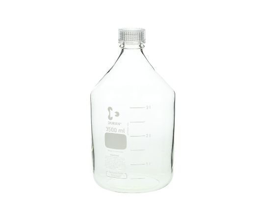 SCHOTT DURAN 017200-35003 Screw-Top Bottle Round White (DURAN(R)) with Clear Cap 3500mL